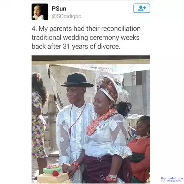 Photos: Nigerian Couple Reconcile After 31years Of Divorce